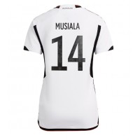 Fotbalové Dres Německo Jamal Musiala #14 Dámské Domácí MS 2022 Krátký Rukáv